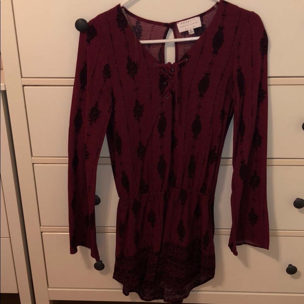 Kendall & Kylie Burgundy Romper